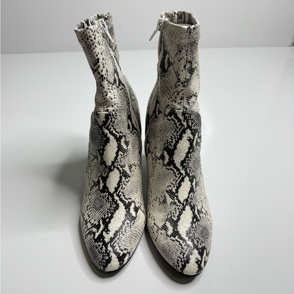 Snakeskin Pattern Ankle Boots